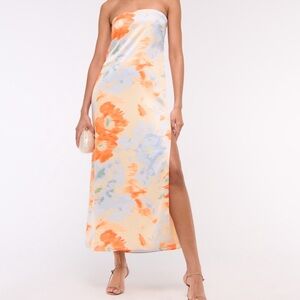 Abercrombie & Fitch (XXL) Formal Floral Maxi Strapless Julia Dress